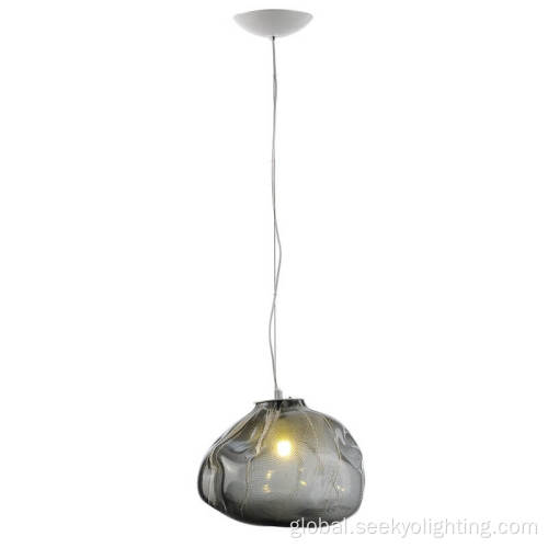 Nordic Ceiling Lights Smoke gray white clouds decorated glass hanging lamp Factory
